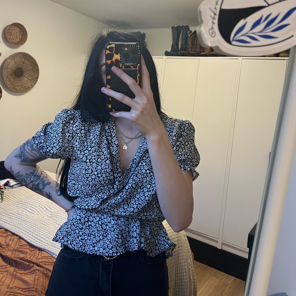 Summer wrap blouse
